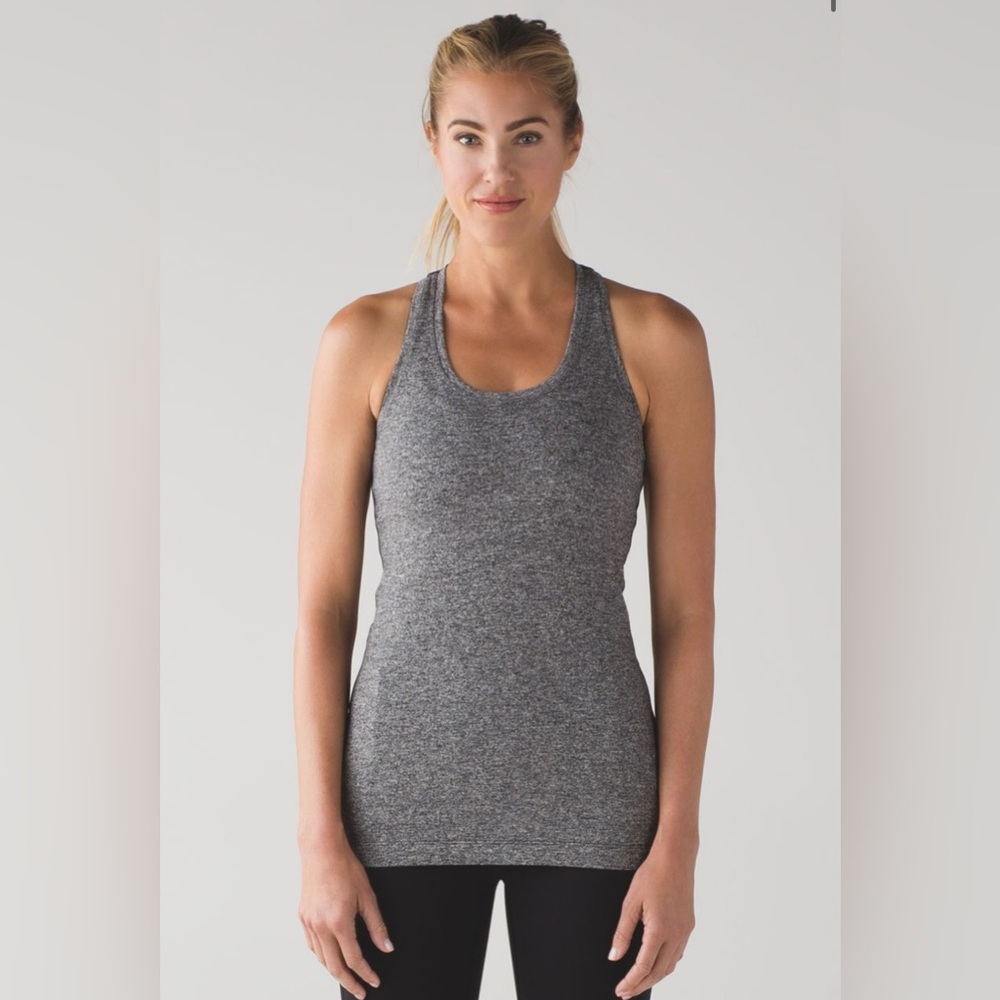Lululemon cool racerback tank heather black